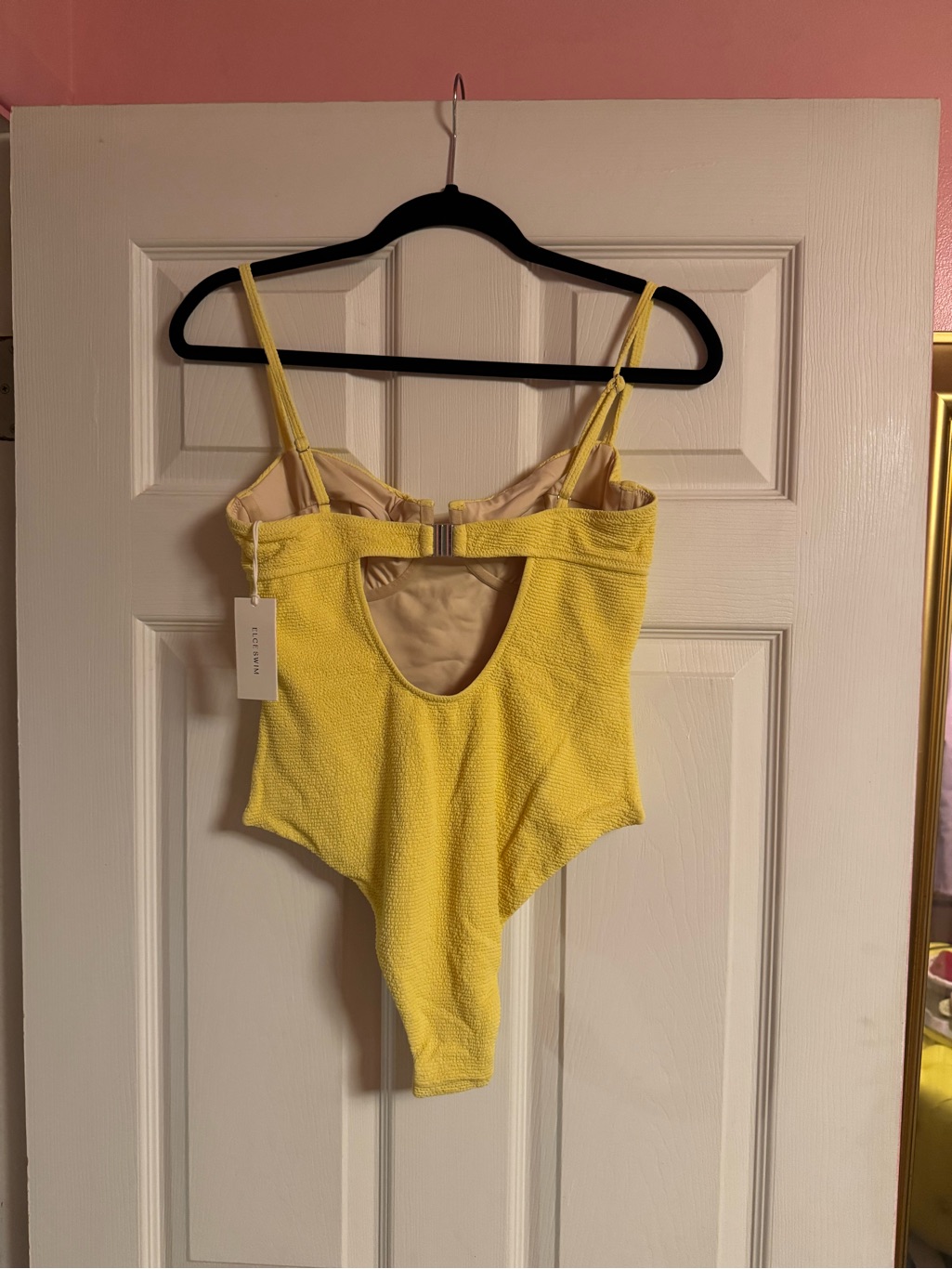 Classic Yellow Textured One-Piece Swimsuit — image 5 of 7